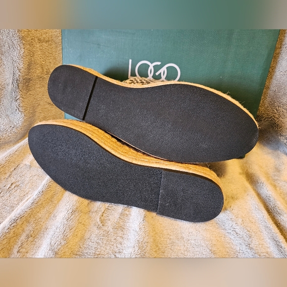 LOGO Lori Goldstein Espadrille Sandal Lindsay Leather Snake Skin Open Toe Sz 8.5 - Picture 10 of 11